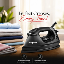 trumate trucrease DYPB 2351 – 1000W Dry Iron with Heavy Non-Stick PTFE Soleplate & Adjustable Temperature Control