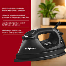 trumate trucrease DYPB 2351 – 1000W Dry Iron with Heavy Non-Stick PTFE Soleplate & Adjustable Temperature Control