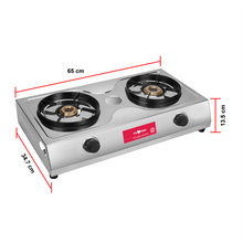 truflame SS2BB/1501 – Best 2 Burner Gas Stove with Brass Burner & Dip Tray