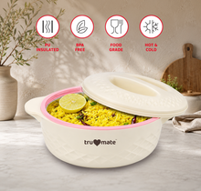 trumate Insulated Casserole Hot Pot for Kitchen with Stainless Steel Inner | Food Grade PU Insulation | Keeps Food Hot & Fresh | 1400ml (1.4 L)| BPA Free | Pink |