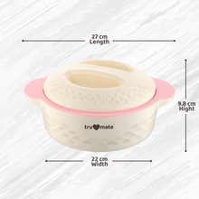 trumate Insulated Casserole Hot Pot for Kitchen with Stainless Steel Inner | Food Grade PU Insulation | Keeps Food Hot & Fresh | 1400ml (1.4 L)| BPA Free | Pink |