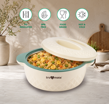 trumate Insulated Casserole Hot Pot for Kitchen with Stainless Steel Inner | Food Grade PU Insulation | Keeps Food Hot & Fresh | 1400ml (1.4 L)| BPA Free | Green |