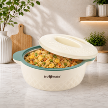 trumate Insulated Casserole Hot Pot for Kitchen with Stainless Steel Inner | Food Grade PU Insulation | Keeps Food Hot & Fresh | 1400ml (1.4 L)| BPA Free | Green |