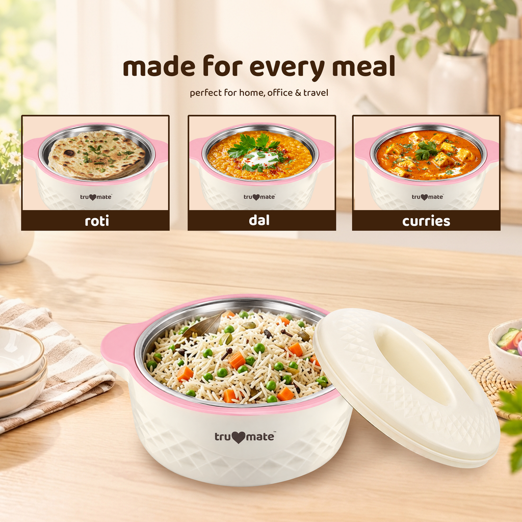 trumate truserve CRC 6700 Premium Insulated Casserole Set of 3, Pink ...