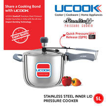 UCOOK PRESSURE COOKER STEELTUFF STAINLESS STEEL INNER LID (5 LTR) CODE-PC0062