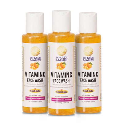 Khadi Mauuri Vitamin C Face Wash 100ML - Pack Of 3