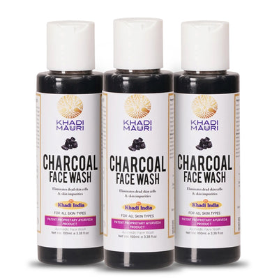 Khadi Mauuri Charcoal Face wash 100ML - Pack Of 3