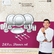 Sanjeev kapoor 24 Pc Stainless Steel Dinner Set Mirror Finish