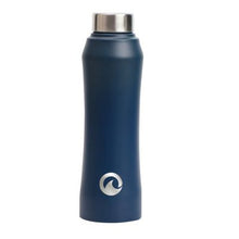 Ucook Obouteille Single Wall Curvy Blue Stainless Steel Fridge Water Bottle 1 Litre