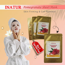 INATUR Pomegranate Sheet Mask, Skin Firming & Cell Renewal  (38 g ) Buy 3 Get 1 Free