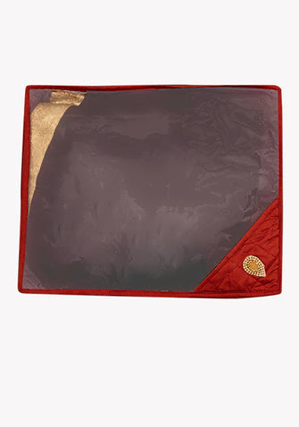 Indya Red Quilted Saree Bag