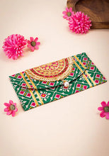 Indya Green Patola Print Shagun Envelope