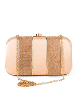 Indya Rose Gold Embellished Clutch