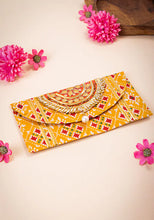 Indya Yellow Patola Print Shagun Envelope