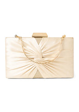 Indya Ivory Satin Knot Clutch