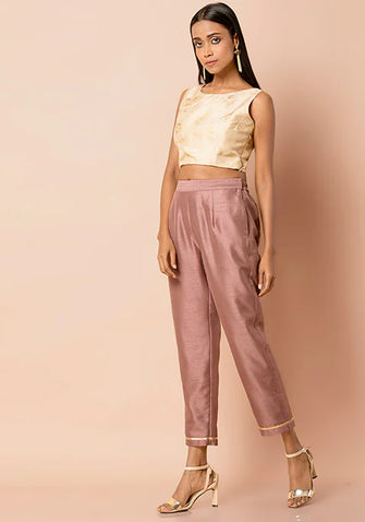 Indya Rose Gota Insert Fitted Pants Small