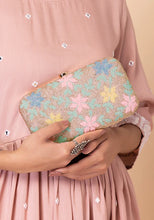 Indya White Bead Embroidered Clutch