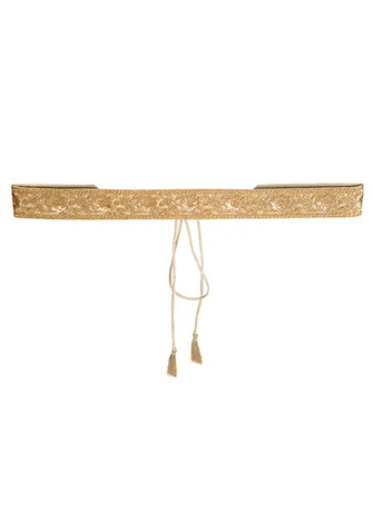 Indya Gold Sequin Embroidered Belt