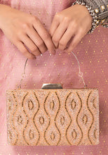 Indya Pastel Pink Bead Embroidered Clutch