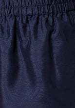 Indya Navy Poly Silk Fitted Pants  XXL Size