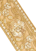 Indya Gold Sequin Embroidered Belt