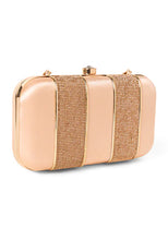 Indya Rose Gold Embellished Clutch