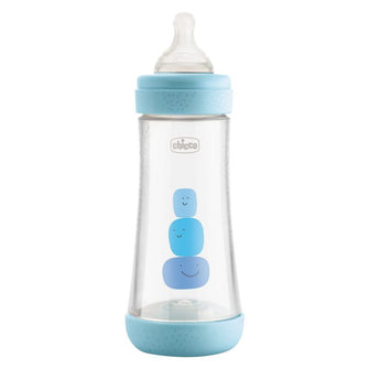 Chicco Perfect5 Feeding Bottle (300ml, Fast) (Blue)