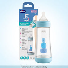 Chicco Perfect5 Feeding Bottle (300ml, Fast) (Blue)