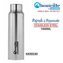 Ucook Single Wall Fridge Bottle Straight Silver 1000 ml Set of two