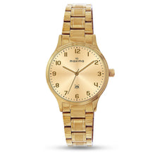 Maxima Attivo Gold Analog Gold Dial Women's Watch - 76590CMLH