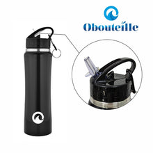 Ucook Obouteille Vacuum Stainless Steel Gym Black Sipper Water Bottle 750 ml