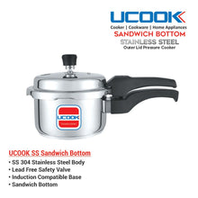 UCOOK  Sandwich Bottom Induction Base Stainless Steel 5 Litre