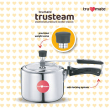 Trumate trusteam aluminium pressure cooker classic – 3ltr