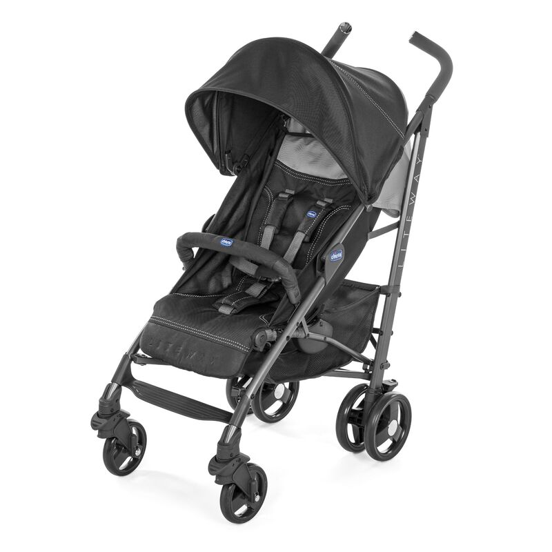 chicco liteway 3 stroller Chicco Lite Way 3 Stroller (Jet Black)– Vvalyou