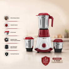 trumate truwhirl 1123 – 500W Mixer Grinder with 3 Stainless Steel Jars, 3-Speed Control & Pulse Function