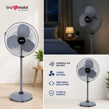 trumate trucool PDNG 6520 – 20 Inch Pedestal Fan with Heavy Duty Motor, Aluminium Blades & Double Ball Bearing