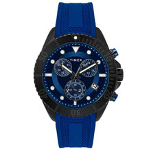 Timex E Class Men's Blue Dial Round Case Chronograph Date Function Watch -TWEG20100