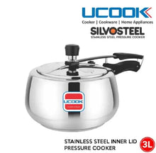 UCOOK By United Ekta Engg. Silvo Stainless Steel 3 L Induction Bottom Pressure Cooker  (Stainless Steel)